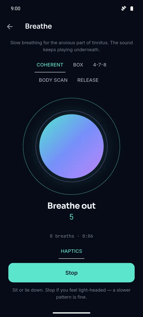 Sylence on Android: breathe